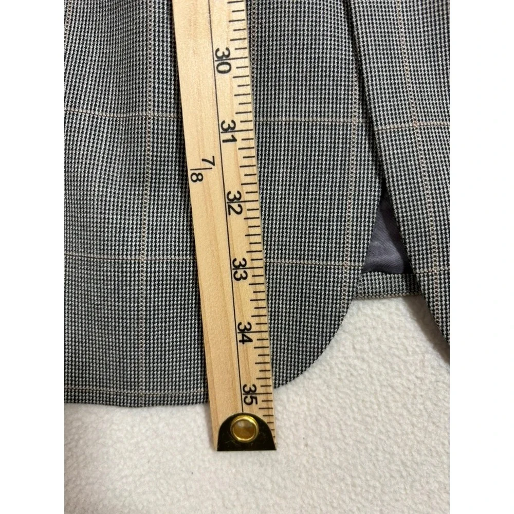 Jos A Bank Signature Collection Grey Plaid Silk Wool Blazer Sport Coat 48 Long